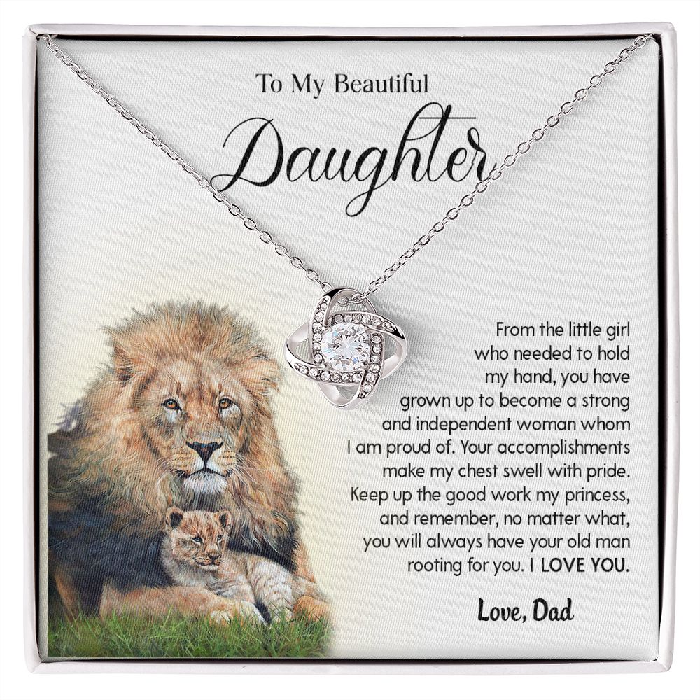 620A To My Daughter Necklace From Dad, Birthday Gift, Father Daughter Gift, Holiday