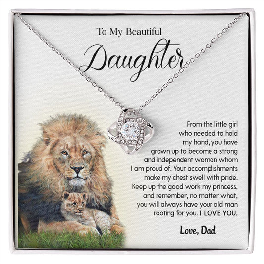 620A To My Daughter Necklace From Dad, Birthday Gift, Father Daughter Gift, Holiday
