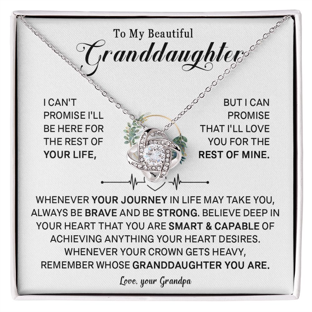 541A To My Granddaughter Necklace, Xmas Birthday Gift For Granddaughter from Grandpa