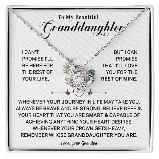 541A To My Granddaughter Necklace, Xmas Birthday Gift For Granddaughter from Grandpa