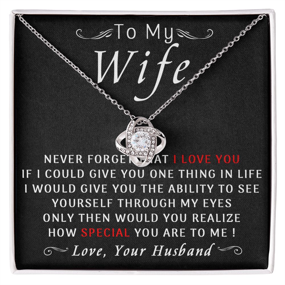 78A To My Wife Necklace, Gift For Wife From Husband, Wife Birthday Gift Necklace