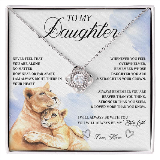 484A Birthday Gifts For Daughter From Mom, Daughter Necklace From Mom, To My Daughter