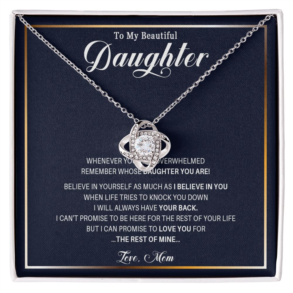 486A To My Daughter Necklace, Christmas Birthday Gift from Mom, I Love You Daughter