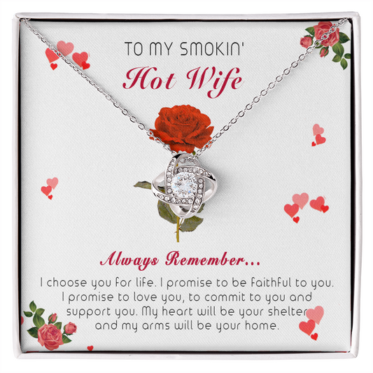261A Necklace To My Smokin' Hot Wife, Love Gift for Her/Women, Necklace From Husband