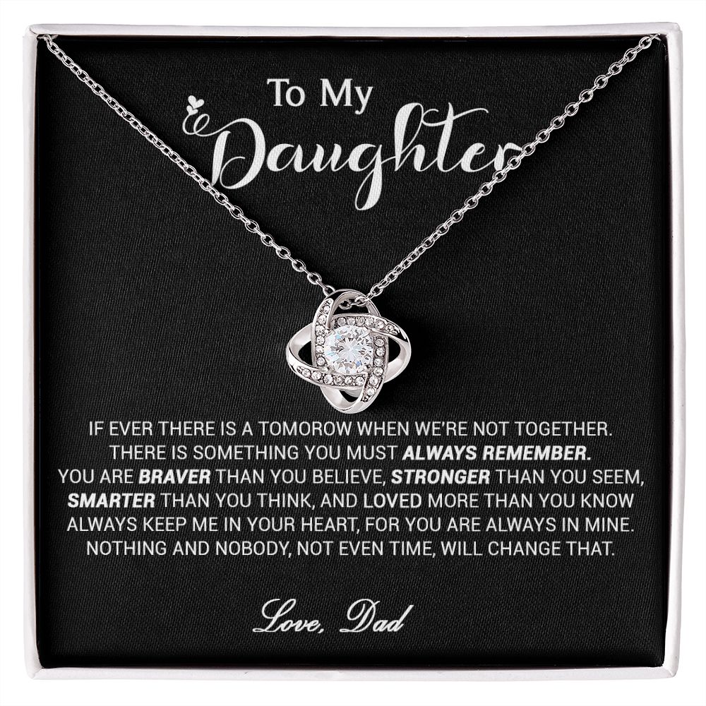 433A To My Daughter Necklace, Daughter Father Necklace, Daughter Xmas Gift From Dad