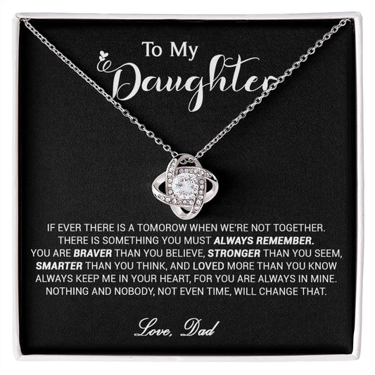 433A To My Daughter Necklace, Daughter Father Necklace, Daughter Xmas Gift From Dad