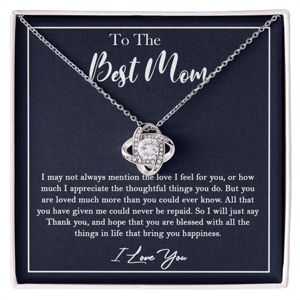 436A To My Best Mom Necklace, Gift For Mom from Son or Daughter, Birthday Xmas Gift
