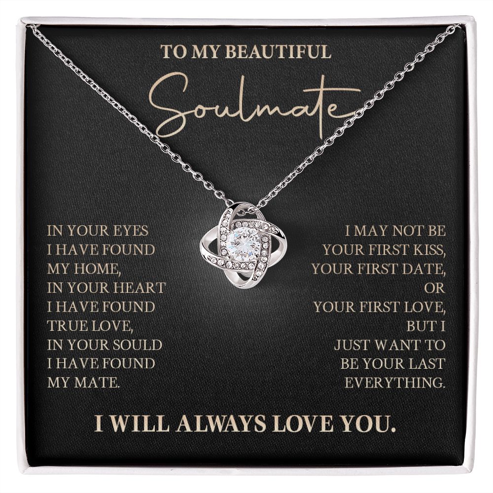 583A To My Soulmate Necklace, Love Gift For Wife Girlfriend, Romantic Love Necklace