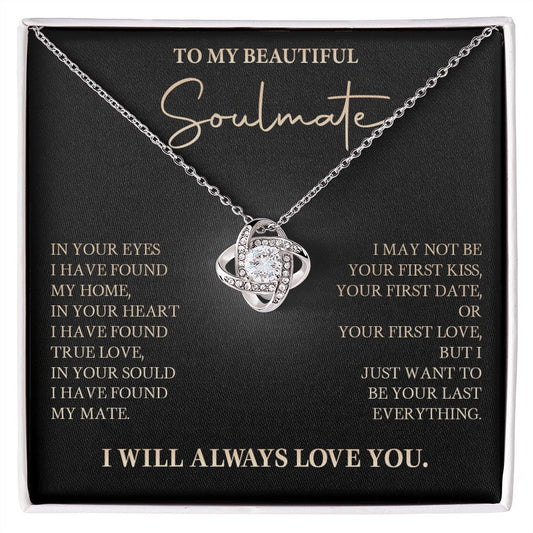 583A To My Soulmate Necklace, Love Gift For Wife Girlfriend, Romantic Love Necklace