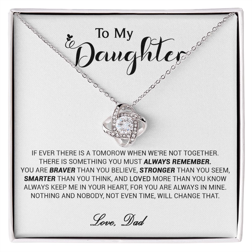 440A To My Daughter Necklace, Birthday Gift For Daughter From Dad, Christmas Gift