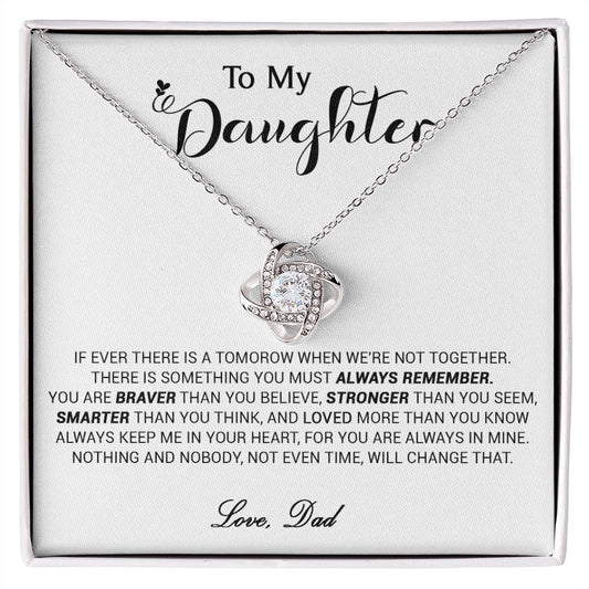 440A To My Daughter Necklace, Birthday Gift For Daughter From Dad, Christmas Gift