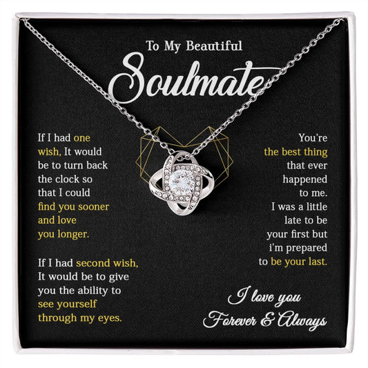 617A To My Soulmate Necklace, Gift For Wife Girlfriend From Husband, Valentines Gift
