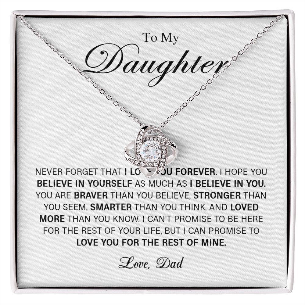 626A To My Daughter Necklace Gift From Dad, Daughter Gift, Daughter Necklace,Birthday