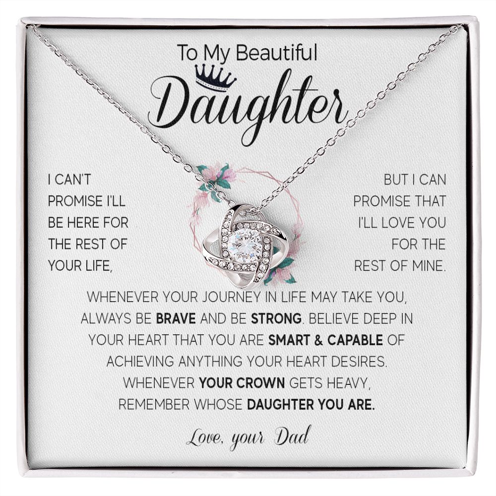 565A To My Daughter Necklace, Daughter Birthday Gifts For Daughter from Dad, Father