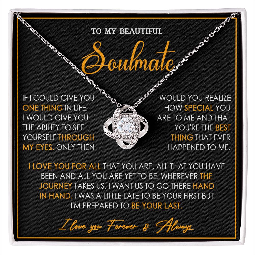459A To My Soulmate Necklace, Gift For Wife Girlfriend From Husband, Xmas, Birth Gift