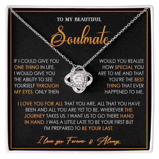 459A To My Soulmate Necklace, Gift For Wife Girlfriend From Husband, Xmas, Birth Gift