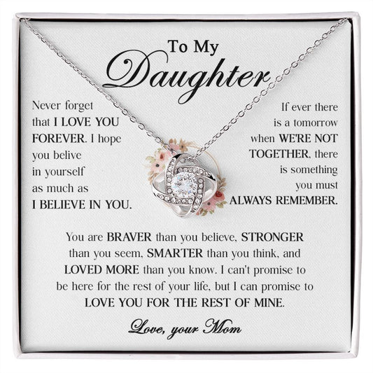 456A To My Daughter Necklace, Gift From Dad For Daughter, Gift Birthday, Christmas