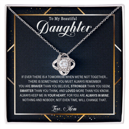 537A Gift For Daughter From Mom, To My Daughter Necklace, Birthday Gifts for Daughter