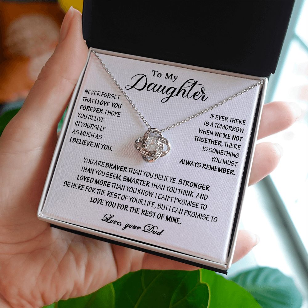 432A To My Daughter Necklace, Daughter Father Necklace, Gift Birthday, Xmas From Dad