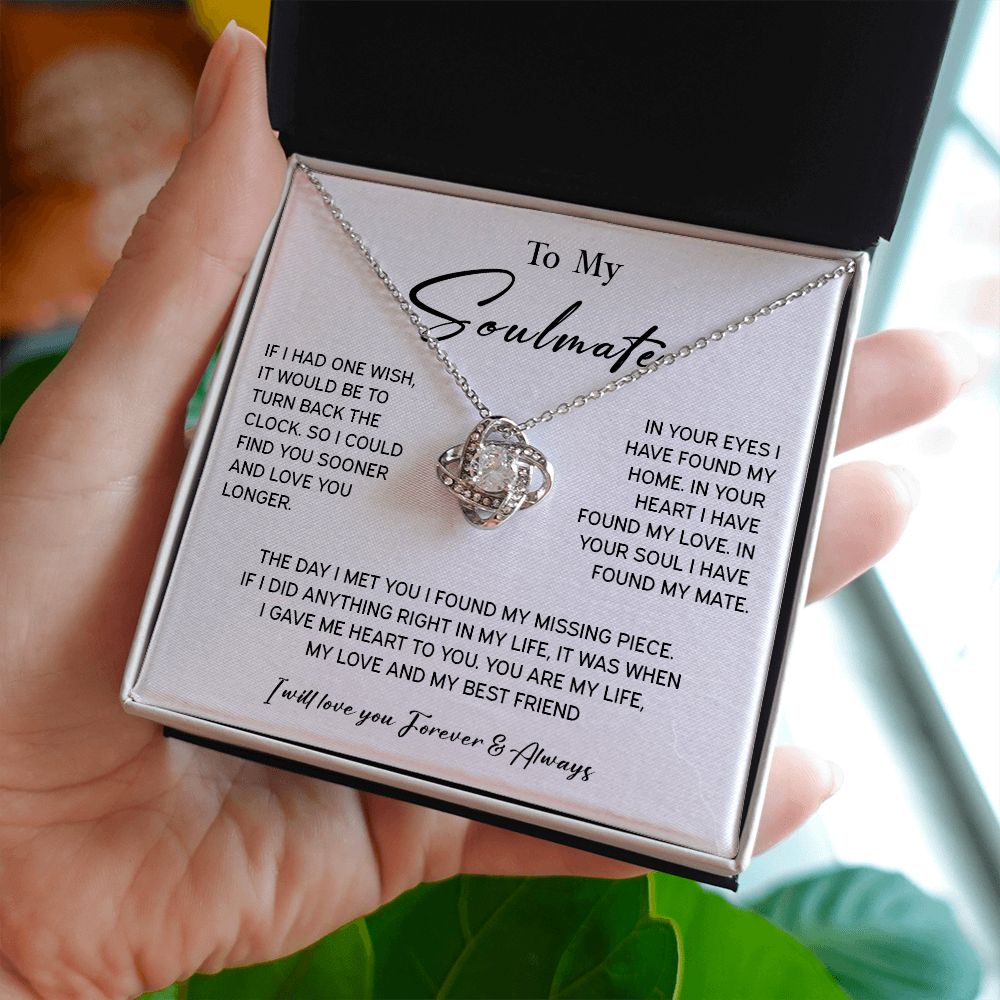 445A To My Soulmate Necklace, Valentine Gifts For Her, Gift For Girlfriend Wife