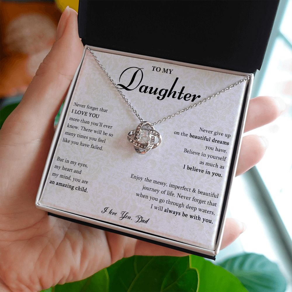528A Gift for Daughter from Dad, To My Daughter Necklace, Daughter Birthday Gift