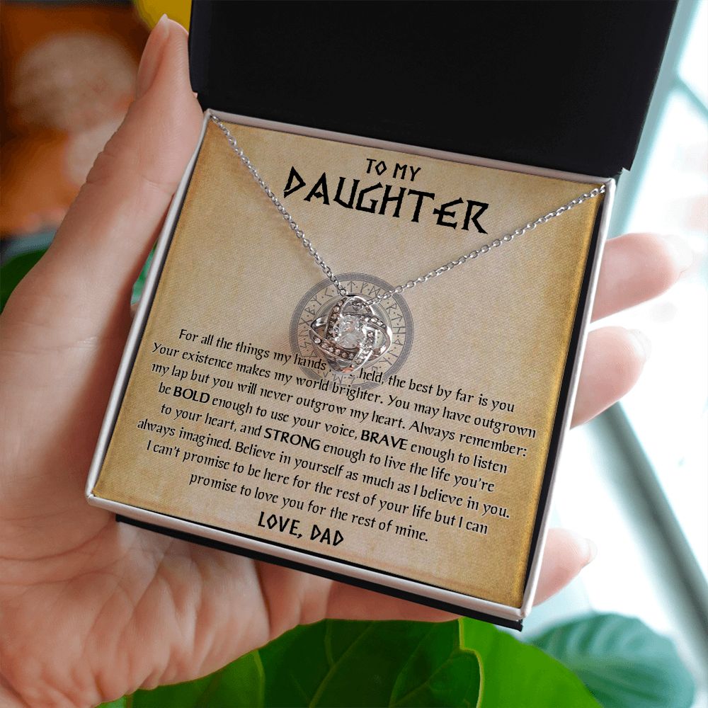 567A To My Daughter Necklace, Viking Daughter Gift from Dad, Birthday Gifts Jewelry