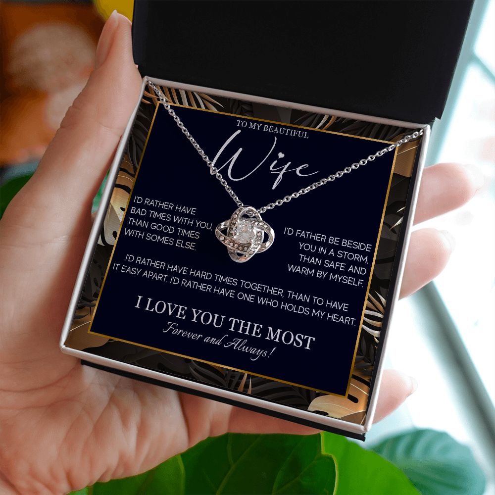 554A Gifts For Wife Romantic, Wife Birthday Gifts, To My Wife Necklace From Husband