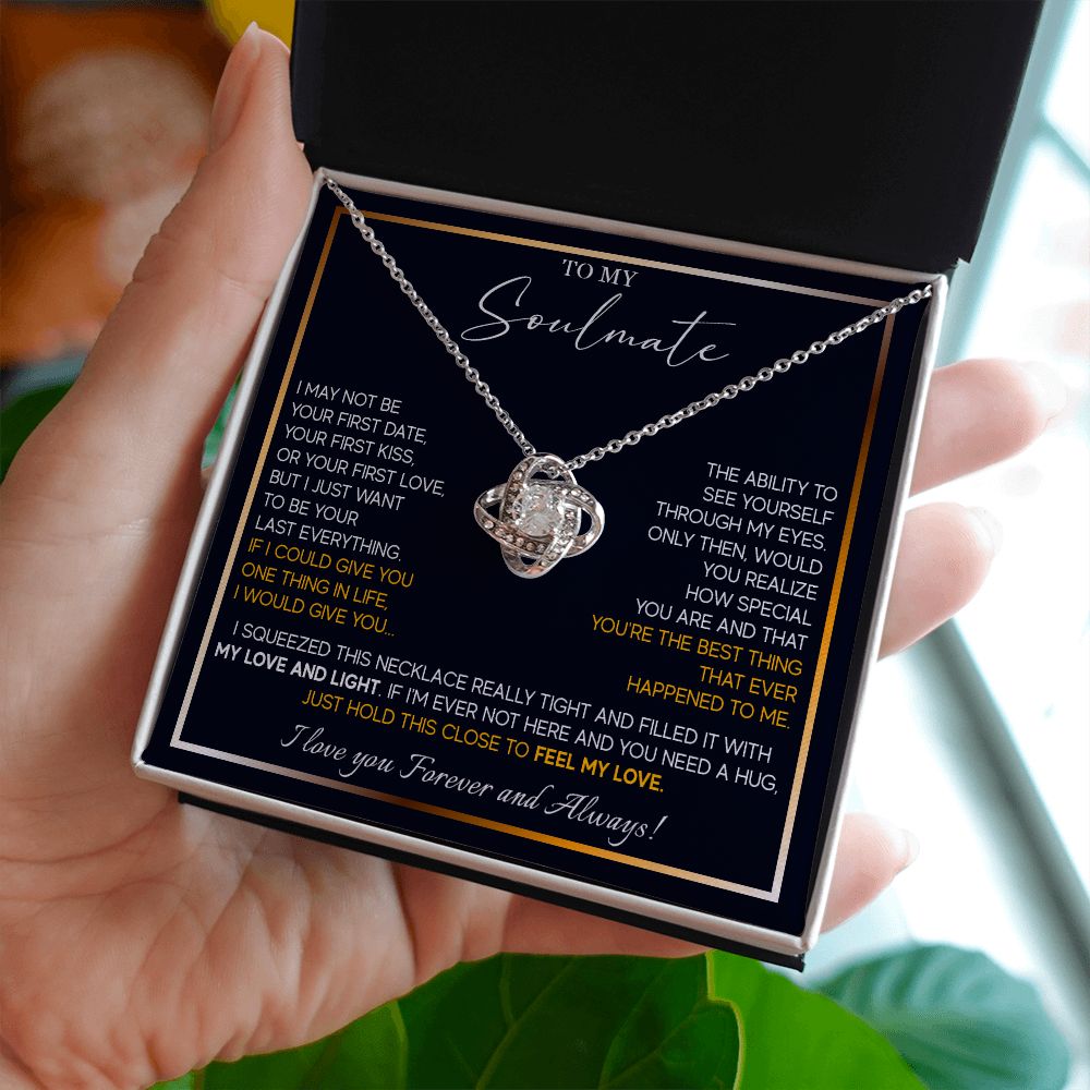 560A To My Soulmate Necklace, Couples in Love Gifts, Jewelry Romantic Gifts For Wife