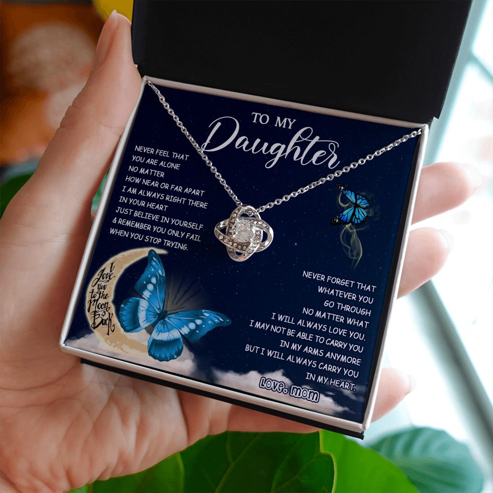 476A To My Daughter Necklace Mother to Daughter Birthday Graduation Gift from Mom