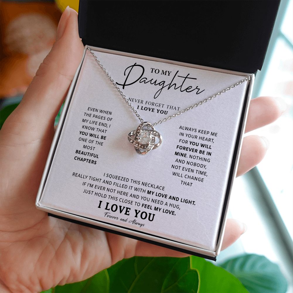 532A To My Daughter Love Necklace, Birthday Gift For Daughter, Daughter Necklace