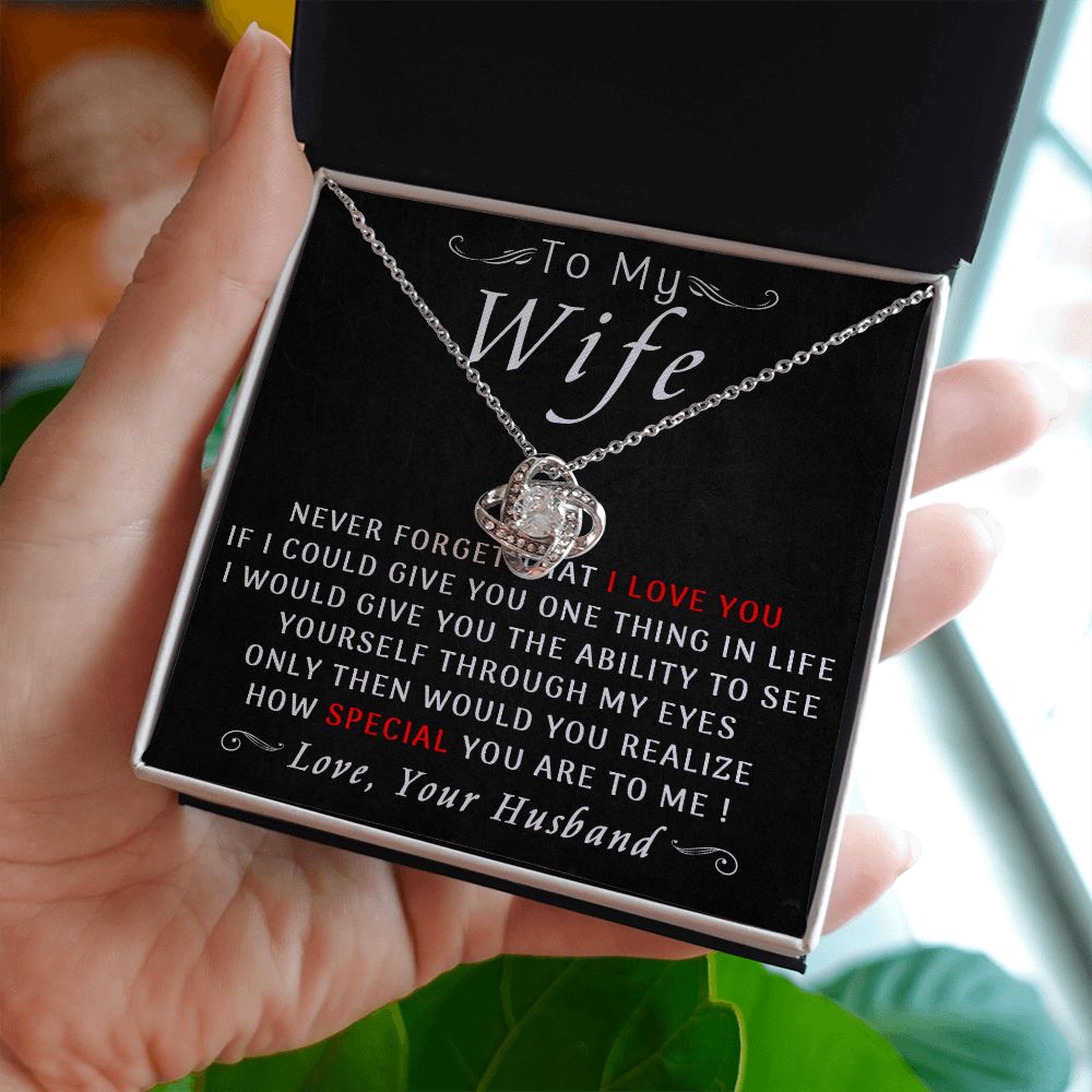 78A To My Wife Necklace, Gift For Wife From Husband, Wife Birthday Gift Necklace