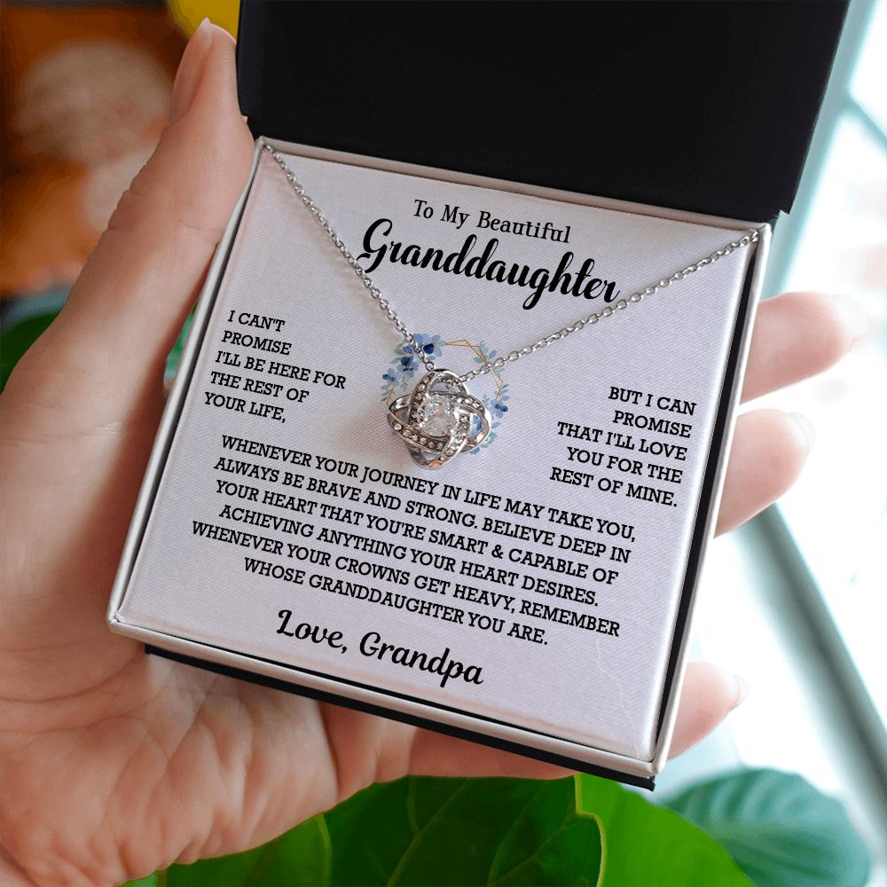 613A To My Granddaughter Necklace, Birthday Gift For Granddaughter, Necklace Gifts