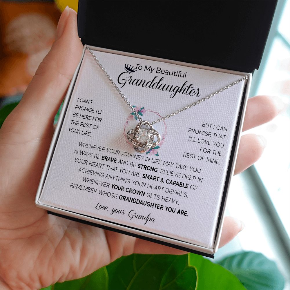 563A To My Granddaughter Necklace, Birthday Gifts For Granddaughter from Grandpa
