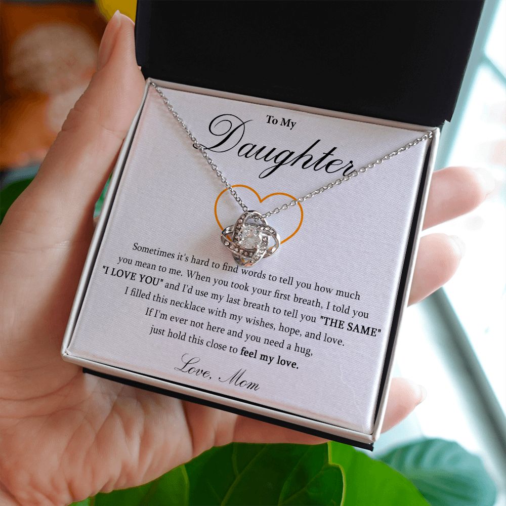 572A To My Daughter Necklace, Daughter Birthday Gift, Love Gift For Daughter From Mom