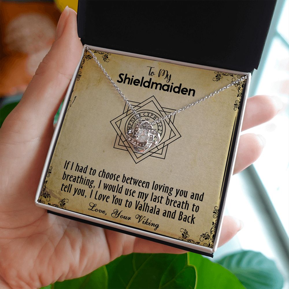 424A To my Shieldmaiden Necklace, Gift for Wife Necklace, Viking Style Necklace
