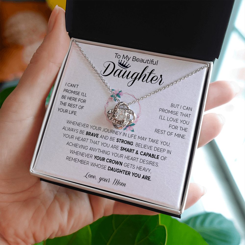 566A To My Daughter Necklace, Daughter Birthday Gifts For Daughter from Mom, Mother