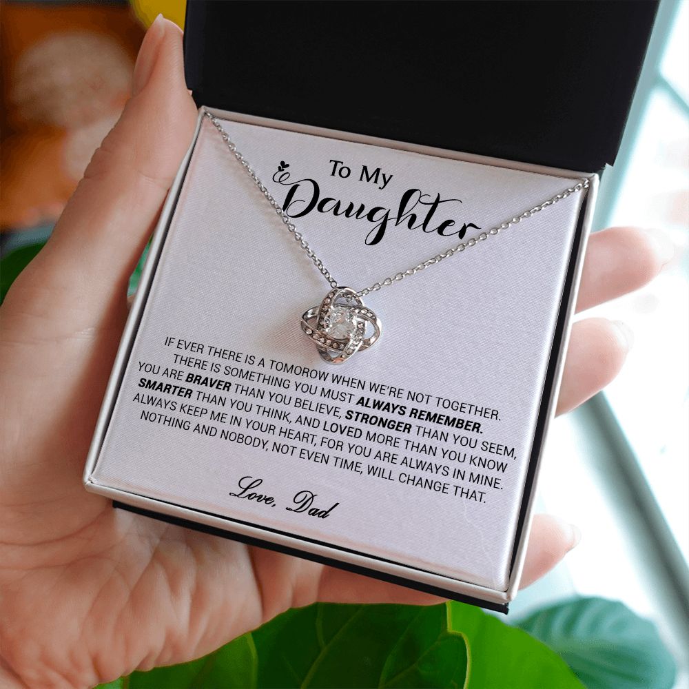 440A To My Daughter Necklace, Birthday Gift For Daughter From Dad, Christmas Gift