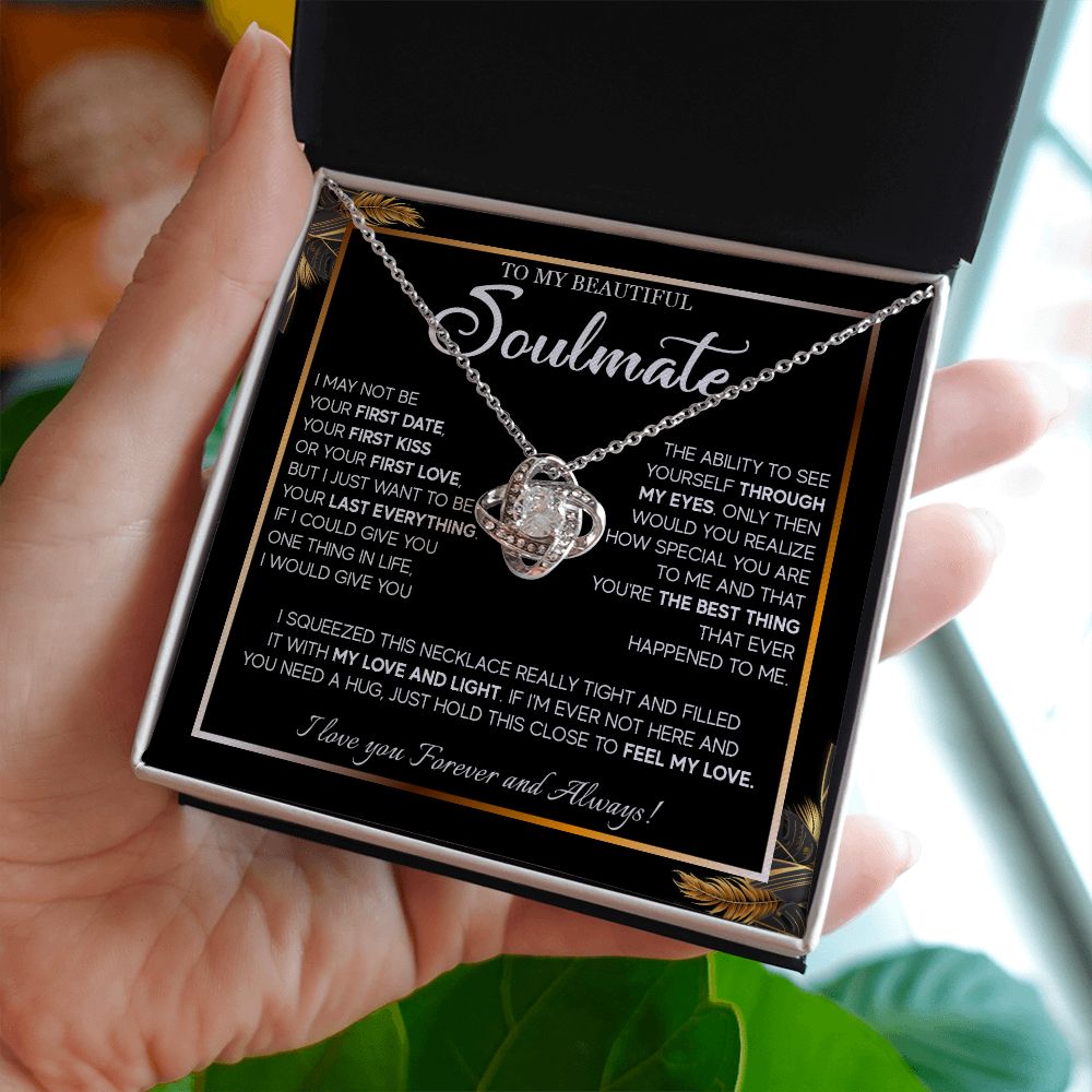 495A To My Soulmate Necklace, Necklace For Girlfriend, Wife, Soulmate Birthday Gifts