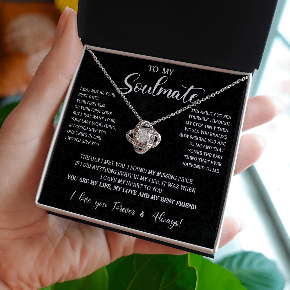 473A To My Soulmate Necklace, Christmas Gift For Her, Gift For Soulmate, Gift For Her