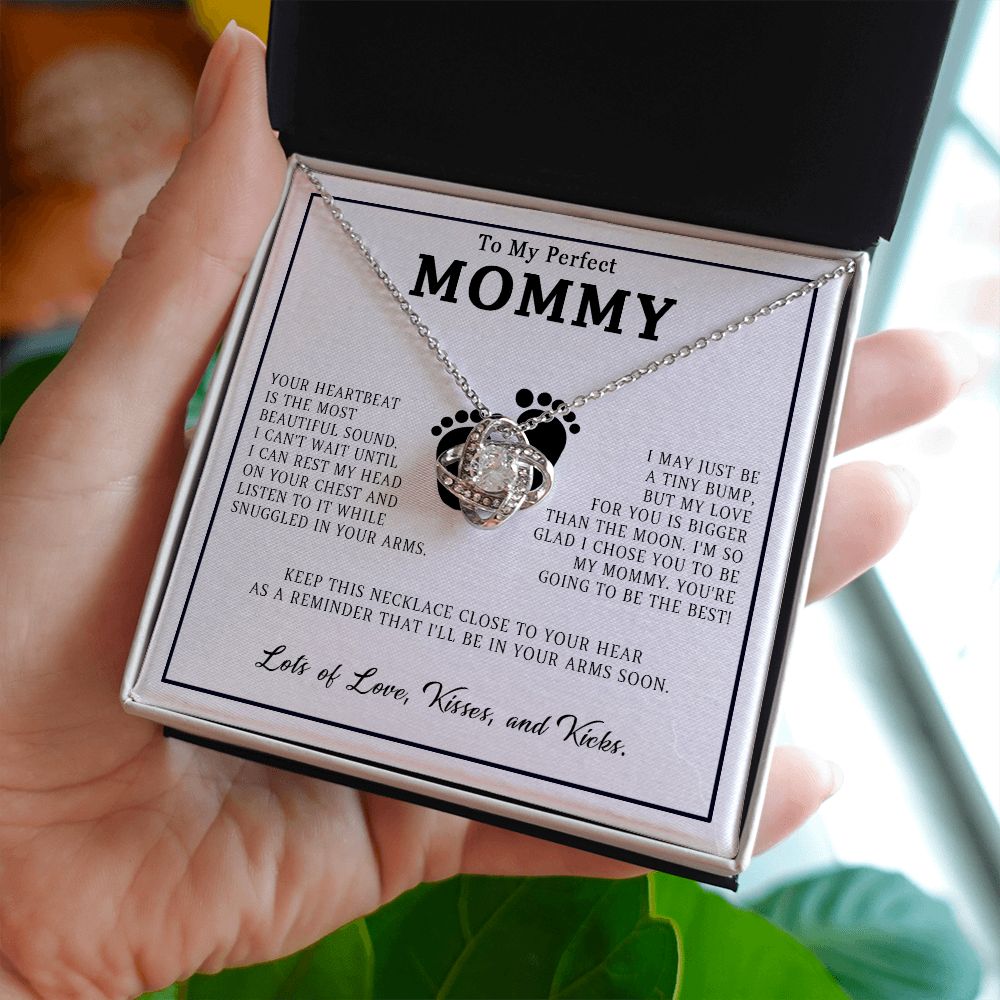 579A New Mom Necklace, Gift from Baby Bump, Baby Shower Party Gifts, Mother Necklace