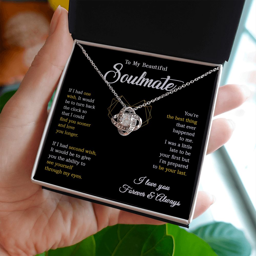 617A To My Soulmate Necklace, Gift For Wife Girlfriend From Husband, Valentines Gift