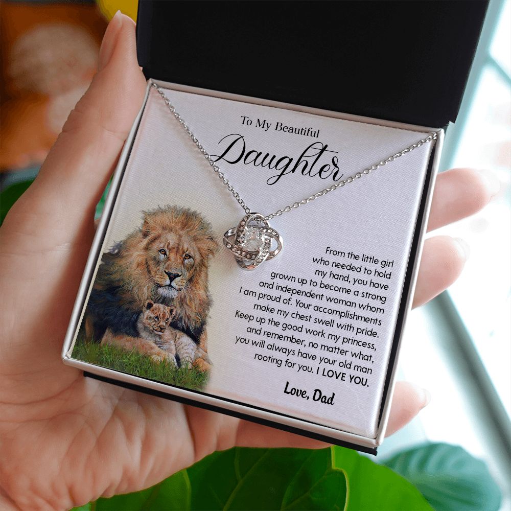 620A To My Daughter Necklace From Dad, Birthday Gift, Father Daughter Gift, Holiday