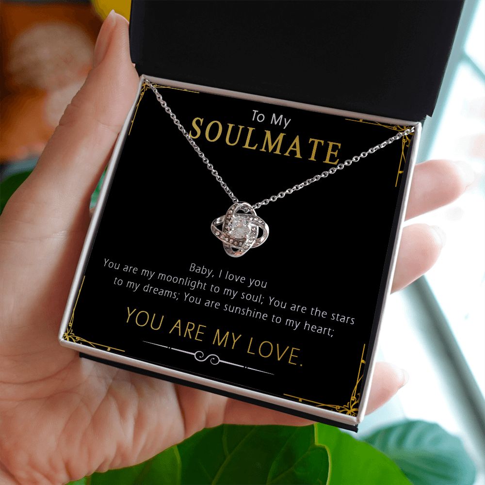 420B To My Soulmate Necklace, Gift For Wife Girlfriend From Husband, Birthday Gifts