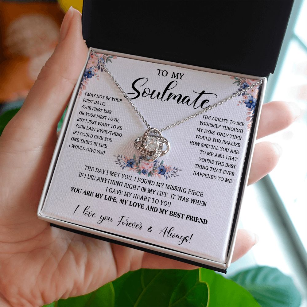 474A To My Soulmate Necklace, Gift For Her, Christmas Gift For Her, Gift For Soulmate