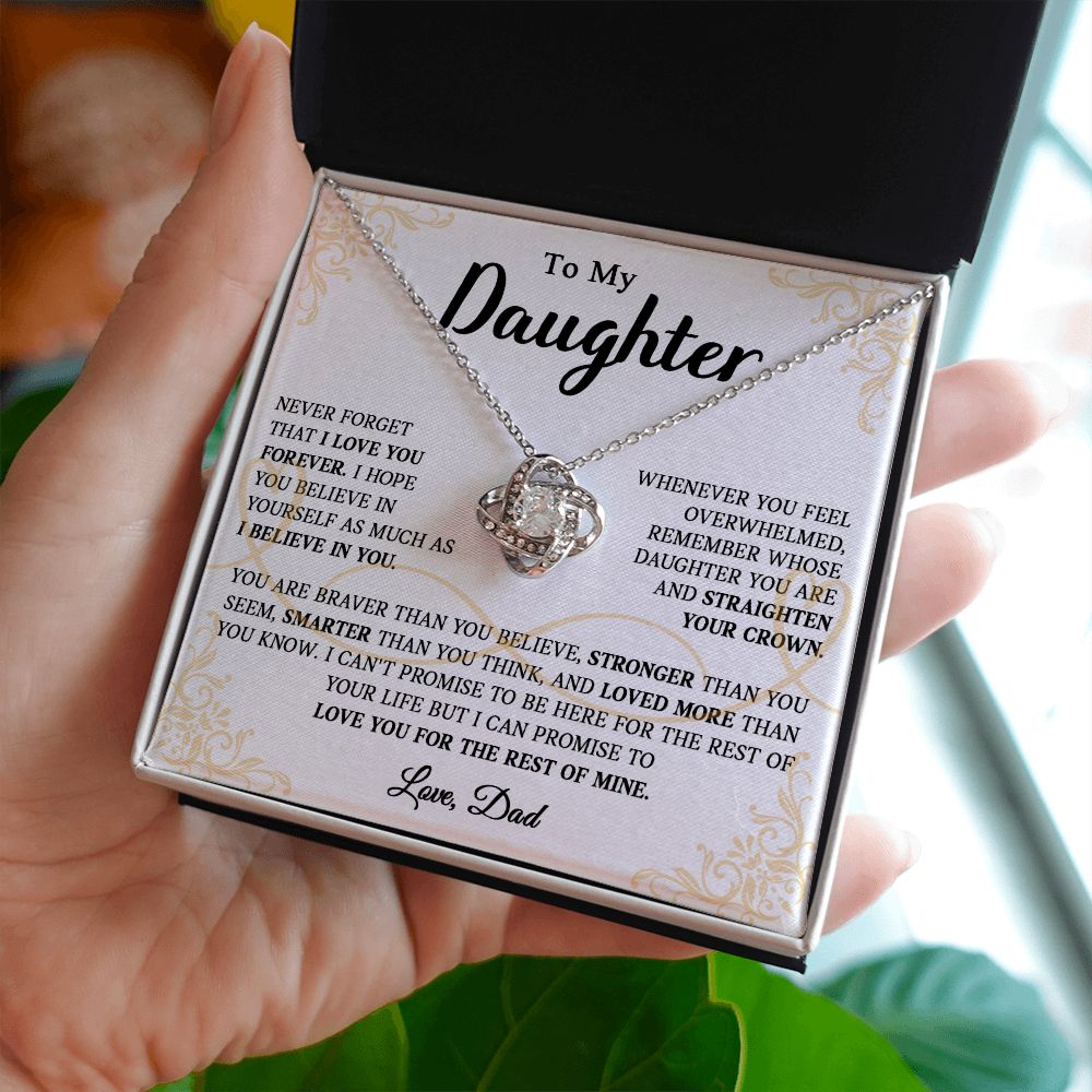 622A To My Daughter Necklace, Daughter Father Necklace, Daughter Gift From Dad, Xmas