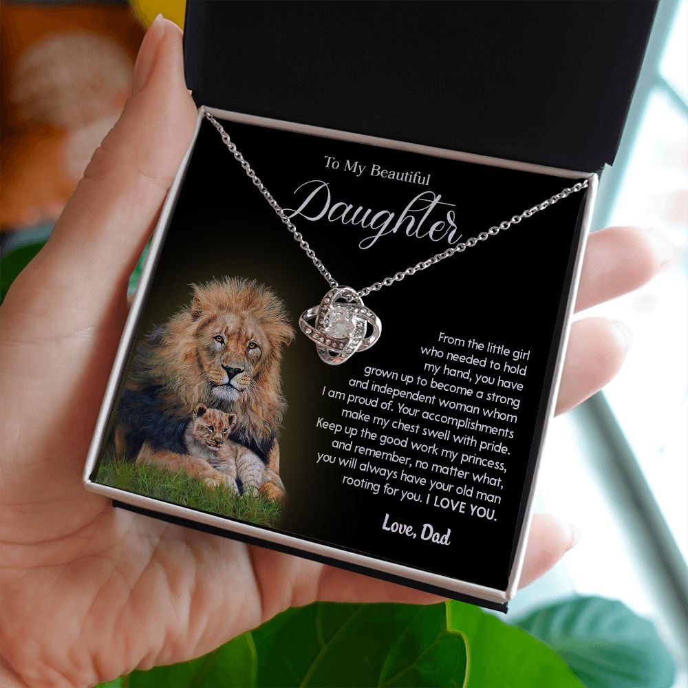 619A To My Daughter Necklace From Dad, Father Daughter Gift,Christmas Birthday Gift