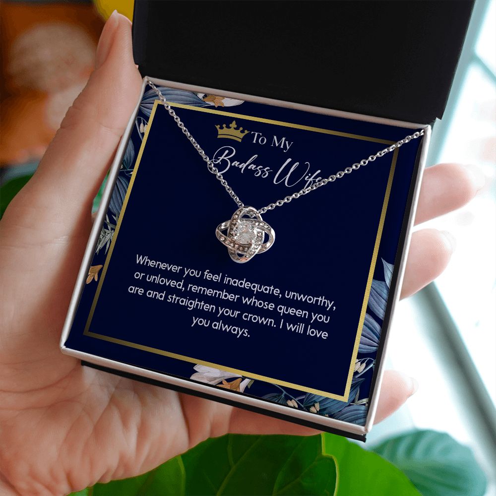 600A To My Badass Wife, Gift For Wife, Necklace Gift For Wife Valentine Gift For Wife