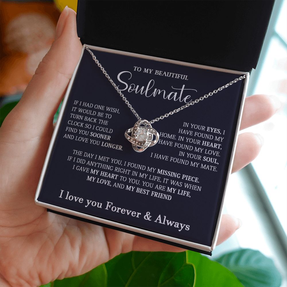 467A To My Soulmate Necklace, Holiday Gift For Wife Girlfriend From Husband,Xmas Gift