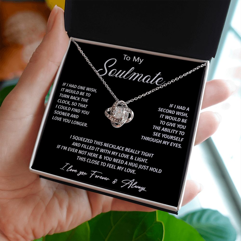 601A To My Soulmate Necklace, Valentine Gifts For Her, Xmas Gift For Girlfriend Wife