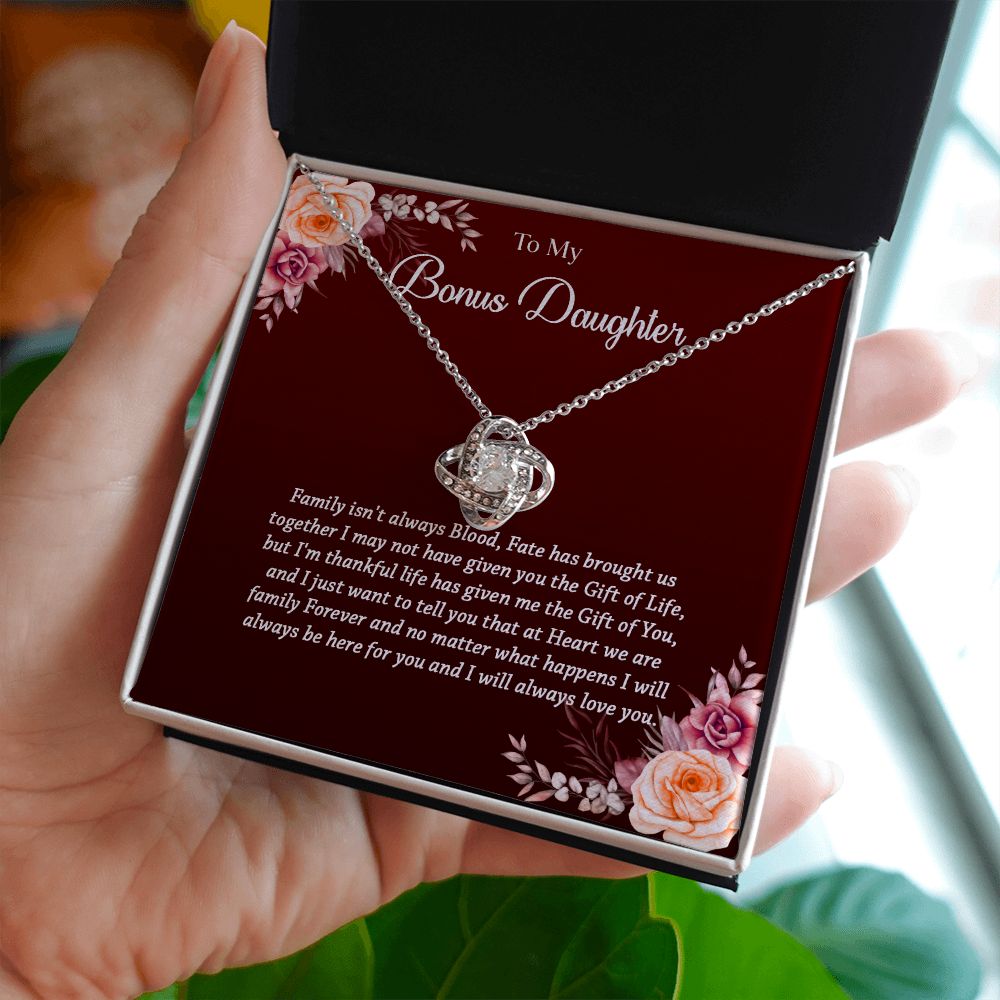 621A To My Bonus Daughter Necklace, Gift Birthday, Christmas, Gift Ideas, Necklace